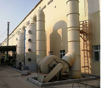Four Sockets Acid Fume Extraction System Empty Tower Wind Speed 1.5 M/S
